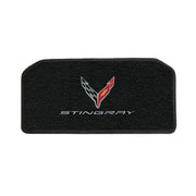 C8 Corvette Front Cargo Mats - Lloyds Mats with C8 Crossed Flags & Stingray Script,Cargo Mats