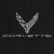 C8 Corvette  Rear Cargo Mat - Lloyds Mats with C8 Crossed Flags & Corvette Script : Coupe,Cargo Mats