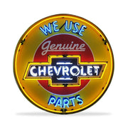 Chevrolet Neon Sign in a Metal Can : 36in,0