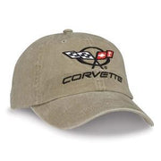 Corvette - Khaki Unconstructed - C5 Emblem and Script Cap 1997-2004 C5,Apparel