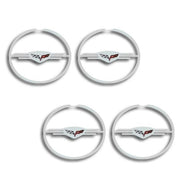 Corvette - Taillight Trim Rings - Executive Style - Stainless Steel Polished 4 Pc. Set : 2005-2013 C6, Z06, ZR1, Grand Sport,Exterior