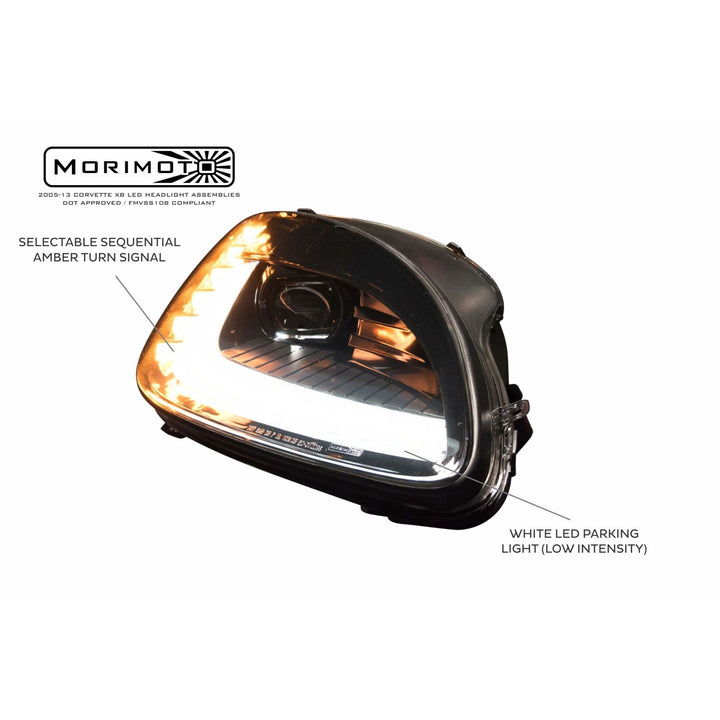Corvette 2005 - 2013 C6,  Z06, Grand Sport & ZR1 Headlight - Morimoto C7 Style Xb- Led Headlights,Lighting