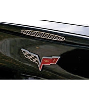 Corvette 5th Brake Light Trim / Laser Mesh - Polished Stainless Steel : 2005-2013 C6,Z06,ZR1,Grand Sport,Exterior