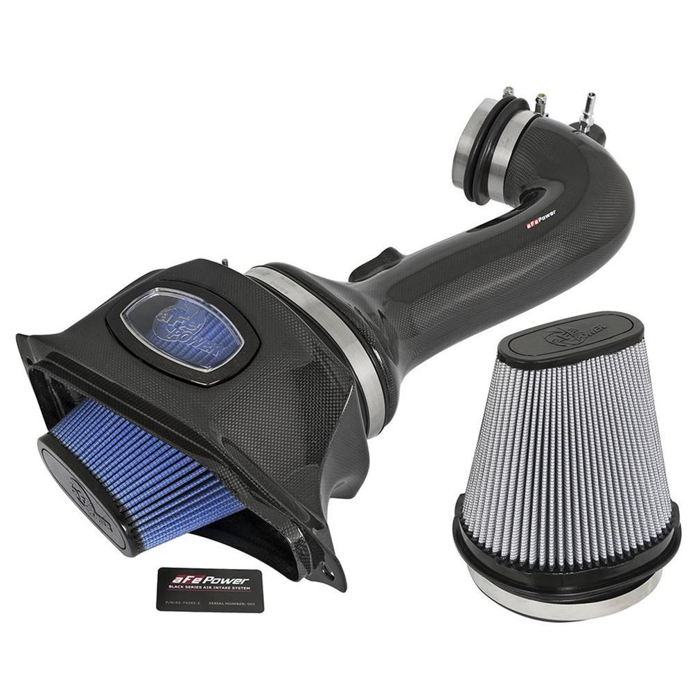 Corvette aFe Black Series Momentum Carbon Fiber Cold Air Intake System : C7 Z06,Performance Parts