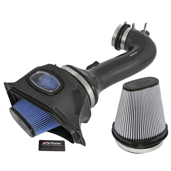 Corvette aFe Black Series Momentum Carbon Fiber Cold Air Intake System : C7 Z06,Performance Parts