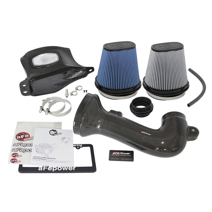 Corvette aFe Black Series Momentum Carbon Fiber Cold Air Intake System : C7 Z06,Performance Parts