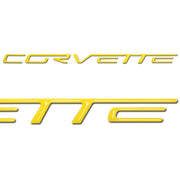 Corvette Air Bag Insert Lettering - Raised (Set) : 2005-2013 C6, Z06, ZR1, Grand Sport,Exterior