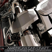 Corvette Air Tube Cover - Perforated Stainless Steel : 1997-2004 C5 & Z06,Engine