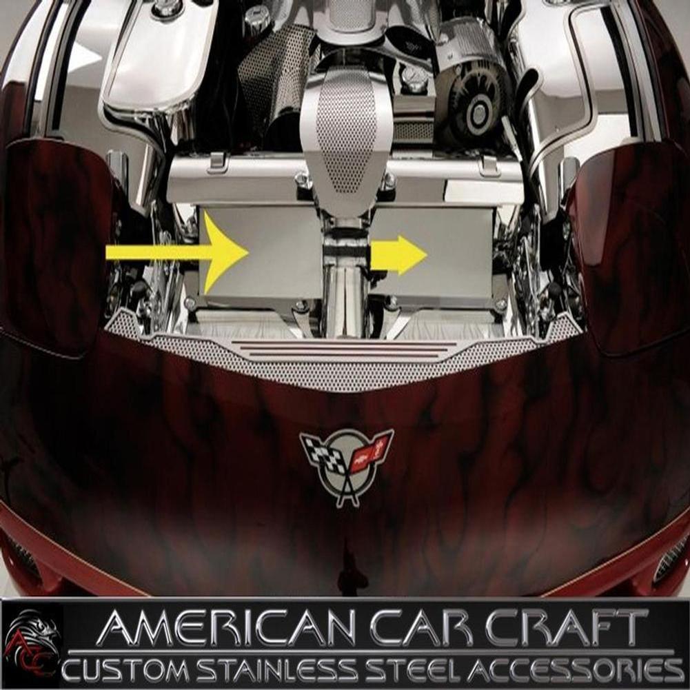 Corvette Air Tunnel Cover - Polished Stainless Steel : 1997-2004 C5 & Z06,Engine