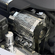 Corvette Alternator Cover - Perforated Stainless Steel : 2009-2013 ZR1,Engine