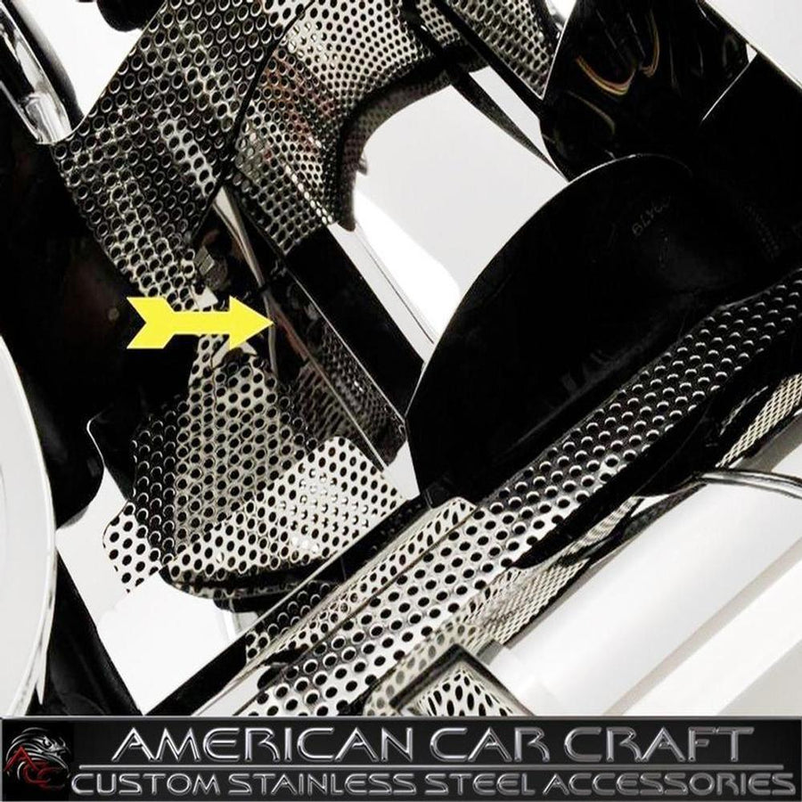 Corvette Belt Tensioner Cover - Perforated Stainless Steel : 1997-2004 C5 & Z06,Engine