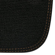 Corvette Black Floor Mats - Stingray Logo w/Colored Border Stitching: 2014+ C7 Stingray,Interior