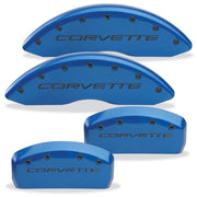 Corvette Brake Caliper Cover Set (4) - Body Color Matched with Black Bolts and Script : 1997-2004 C5 & Z06,Brakes