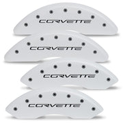 Corvette Brake Caliper Cover Set (4) - Body Color Matched with Black Bolts and Script : 2005-2013 C6 only,Brakes