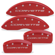Corvette Brake Caliper Cover Set (4) - Body Color Matched with Silver Bolts and Script : 1997-2004 C5 & Z06,Brakes
