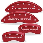 Corvette Brake Caliper Cover Set (4) - Body Color Matched with Silver Bolts and Script : 2005-2013 C6 only,Brakes