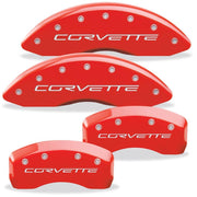Corvette Brake Caliper Cover Set (4) - Body Color Matched with Silver Bolts and Script : 2005-2013 C6 only,Brakes