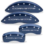 Corvette Brake Caliper Cover Set (4) - Body Color Matched with Silver Bolts and Script : 2005-2013 C6 only,Brakes