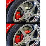 Corvette Brake Rotor Hub Covers - Red (Set) : 1997-2004 C5 & Z06,Brakes