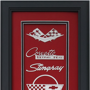 Corvette C1-C8  Emblem Shadow Box,Home & Office