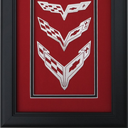 Corvette C1-C8  Emblem Shadow Box,Home & Office