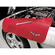 Corvette C5 Fender Protector (Red with Black C5 Emblem),Accessories