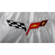 Corvette Car Cover - Two Tone with C6 Embroidered Logo (05-13 C6) - Black/Silver,Car Care