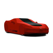 Corvette Car Cover - Z06 & Flags Logo - Outdoor - Red w/Black Stripe : C7 Z06,Car Care