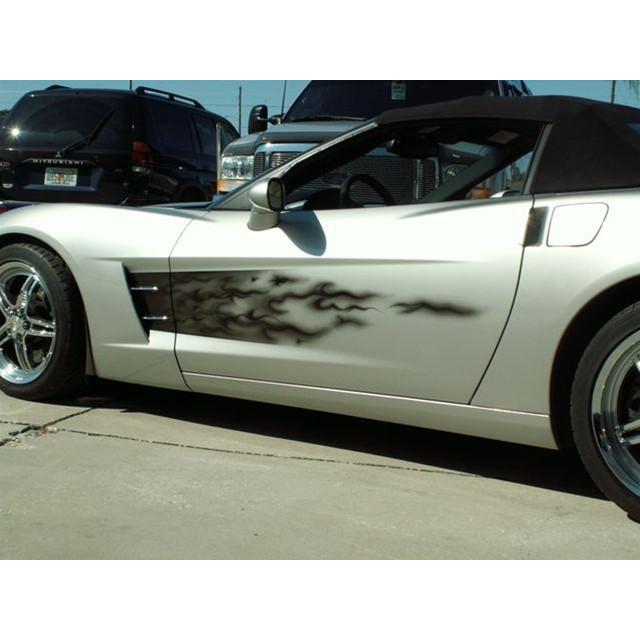 Corvette Custom Air Brushed Side Flame Graphics : 2005-2013 C6, Z06, ZR1 & Grand Sport,Exterior
