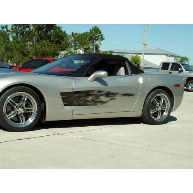 Corvette Custom Air Brushed Side Flame Graphics : 2005-2013 C6, Z06, ZR1 & Grand Sport,Exterior