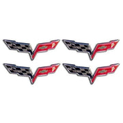 Corvette Decal - C6 Logo Set of 4 - 2 3/8" (05-13 C6),Exterior