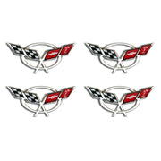 Corvette Domed Decals 2.375" - Set of 4 : 1997-2004 C5 Logo,Exterior