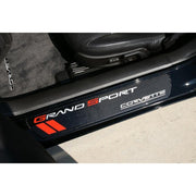 Corvette Door Sill Plates - Carbon Fiber with Grand Sport Logo : 2010-2013 C6,Interior