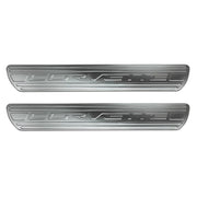 Corvette Door Sill Plates - Chrome Billet Aluminum with Corvette Script : 2005-2013 C6,Interior