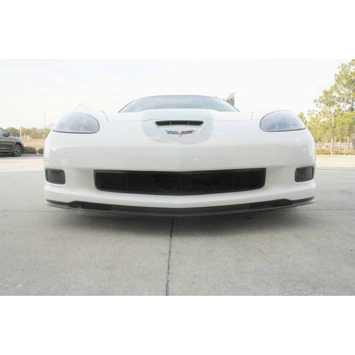 Corvette Driving Light Grille 2 Pc. (Set) - Laser Mesh Stainless Steel Black Stealth : 2006-2013 Z06,ZR1,Grand Sport,Exterior