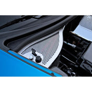 Corvette Dry Sump Oil Tank Cover - Perforated or Polished Stainless Steel : 2006-2013 C6 Z06, Grand Sport,Engine
