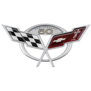 Corvette Emblem - 50th Anniversary Decklid/Trunk Emblem : 1997-2004 C5 & Z06,Exterior