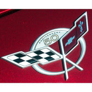 Corvette Emblem - 50th Anniversary Decklid/Trunk Emblem : 1997-2004 C5 & Z06,Exterior