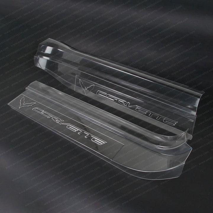 Corvette Embossed Clear Door Sill Protectors : C7 Stingray, Z51, Z06,Interior