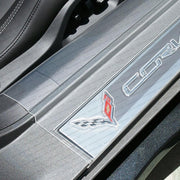 Corvette Embossed Clear Door Sill Protectors : C7 Stingray, Z51, Z06,Interior