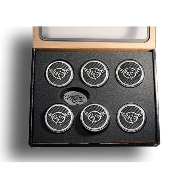 Corvette Engine Cap Cover Set - C5 GM Licensed Series Chrome/Brushed/Carbon Fiber : 1997-2004 C5 & Z06,Engine