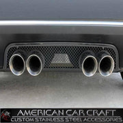 Corvette Exhaust Port Filler Panel - Laser Mesh Black Stealth Stainless Steel for Standard Exhaust only : 2005-2013 C6,Exhaust