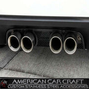 Corvette Exhaust Port Filler Panel - Laser Mesh Stainless Steel Black Stealth NPP Exhaust only : 2008-2013 C6,Exhaust
