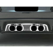 Corvette Exhaust Port Filler Panel - Laser Mesh Stainless Steel for B&B Route 66 Quad 4.00" Round Tips : 2005-2013 C6,Exhaust