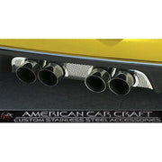 Corvette Exhaust Port Filler Panel - Perfortaed Stainless Steel for NPP Dual-Mode Exhaust : 2008-2013 C6 & Z06,Exhaust