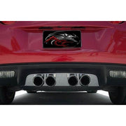 Corvette Exhaust Port Filler Panel - Polished Stainless Steel for B&B Route 66 Quad 4.00" Round Tips : 2005-2013 C6,Exhaust