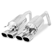 Corvette Exhaust System - B&B Route 66 Evolution w/Quad Tri-Flo Oval Tips : 2009 C6,Exhaust