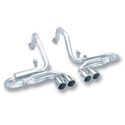 Corvette Exhaust System - Borla Catback S Type/4 Tips 4" Rolled/Angle Cut : 1997-2004 C5 & Z06,Exhaust