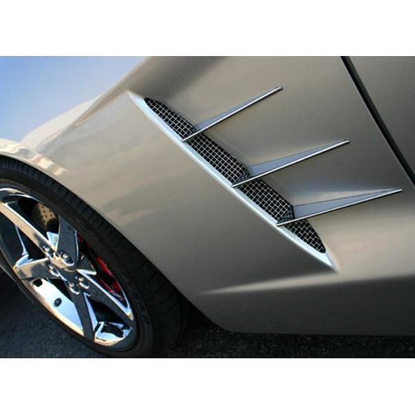 Corvette Fender Spears - Billet Chrome 6 Pc. (05-12 C6),0
