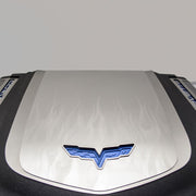 Corvette Flame Etched Engine Shroud Cover - Polished Stainless Steel : 2009-2013 ZR1,0